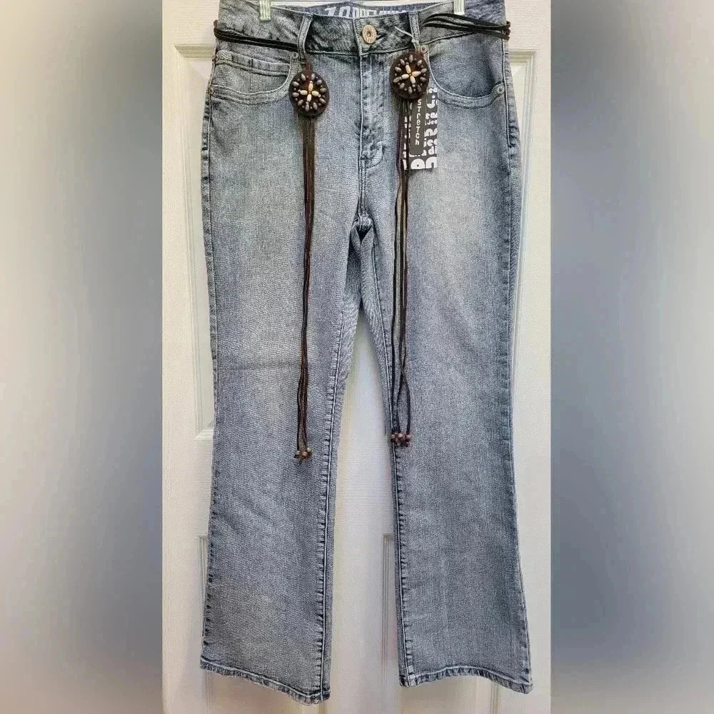 Zana Di Premium Vintage Stretch Bootcut Jeans w/belt Plus Size 16 NWT